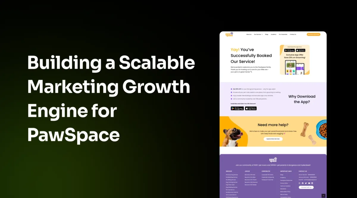 PawSpace Case Study – Roas built a scalable marketing engine driving leads and digital growth for the pet care platform.